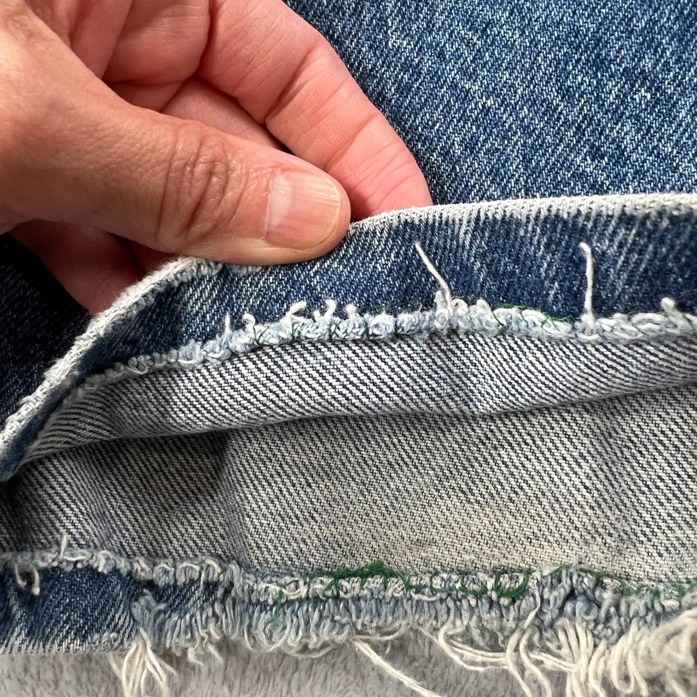 Levi's Orange Tab 505 Straight Leg 36x28 Blue Vintage Distressed Whisker Fade - Picture 5 of 16
